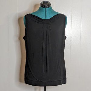 Rene Lezard Pleated Front  Ruffled Neck Tank Top. Size XXL.